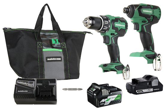 Metabo HPT MultiVolt 18V Hammer Drill & Impact Driver Kit - Contractor ...